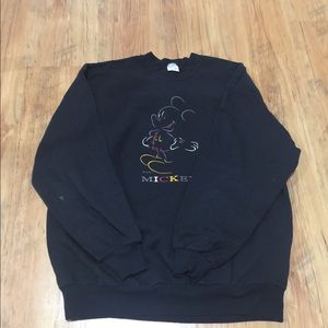 Vintage Velva sheen Black Mickey Mouse Crewneck